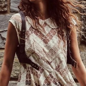 Free People Rebel Leather Harness Black Size Medium NWOT